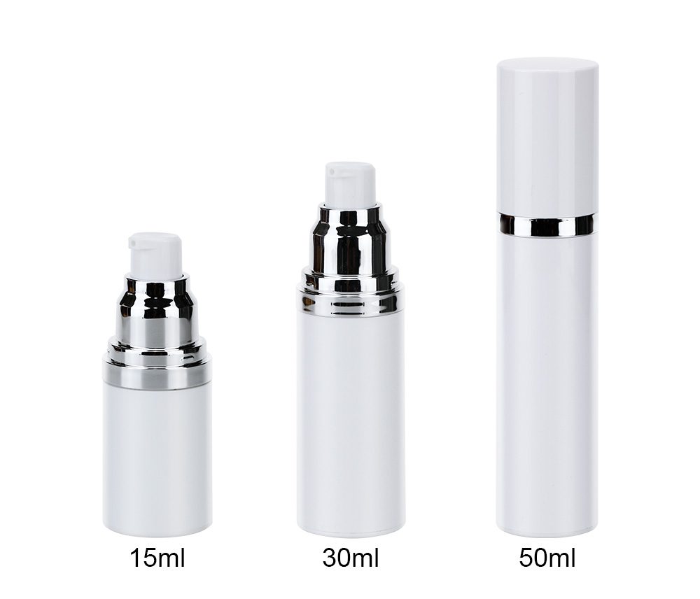 15ml 30ml 50ml Airless Bottle Белый и серебряный