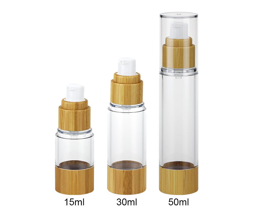 15ml 30ml 50ml Airless бутылка с бамбуковым воротником